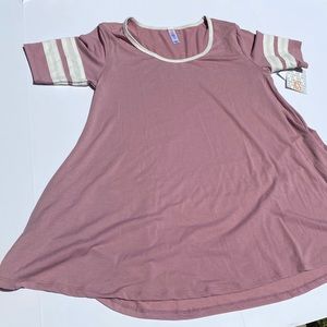 LulaRoe NWT XS Perfect Tee with Athletic Stripes